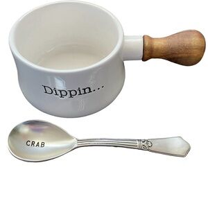 Mud Pie Dippen Handled Bowl with Crab Spoon